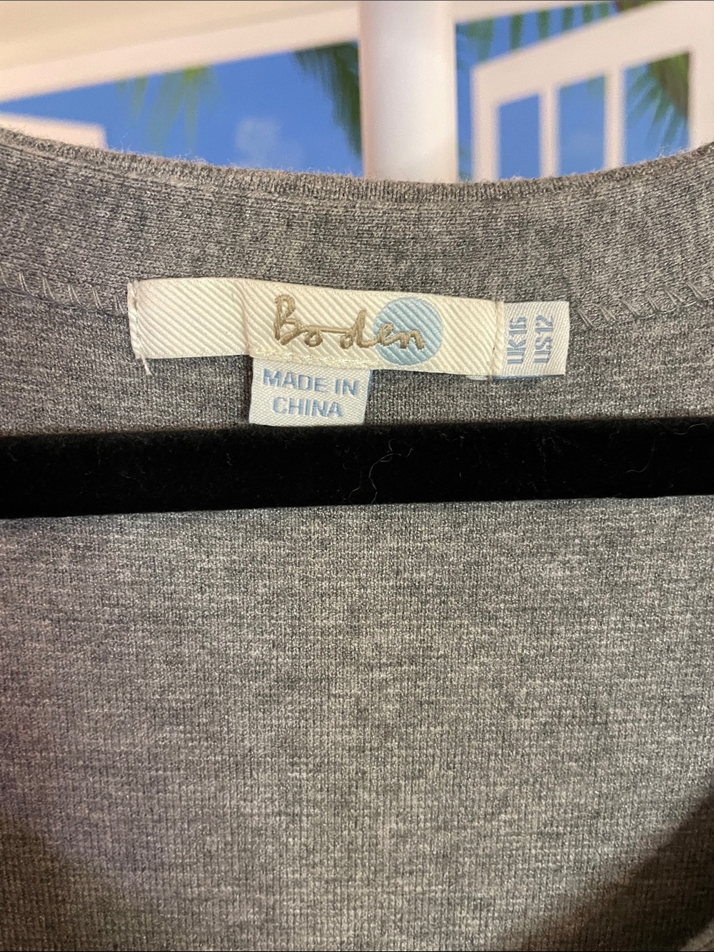Boden Gray Bow-Front Short Sleeve Knit Dress - Picture 2 of 6